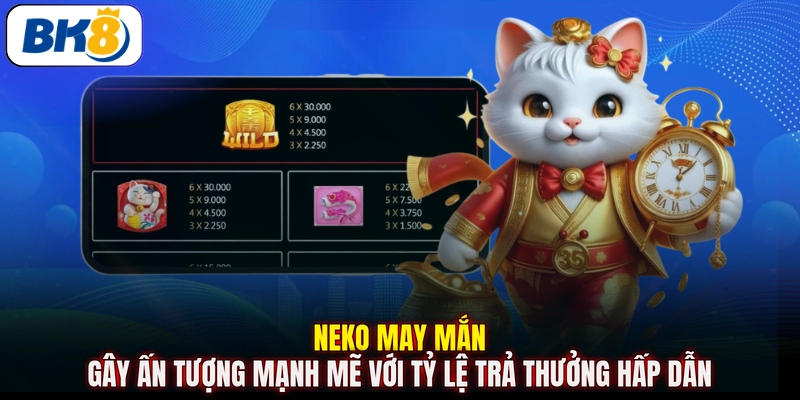 Neko May Mắn gây ấn tượng mạnh mẽ với tỷ lệ trả thưởng hấp dẫn