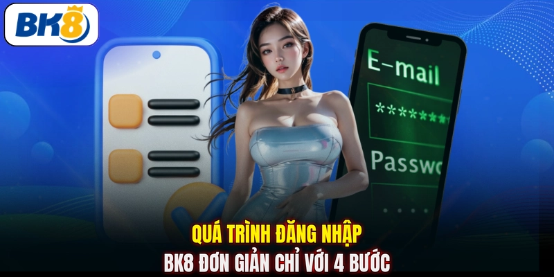 Quá trình đăng nhập BK8 đơn giản chỉ với 4 bước
